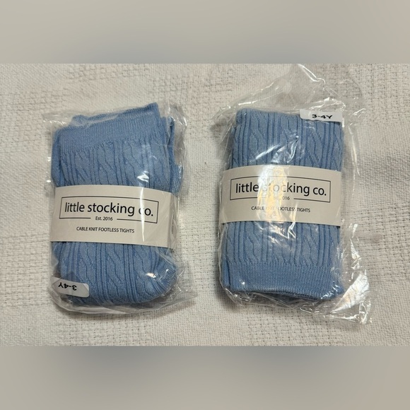 Little Stocking Co. Footless Tights - Light Blue 2 pairs - Picture 2 of 3